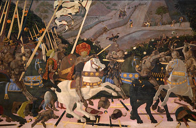 Galleria degli Uffizi di Firenze - La Battaglia di San Romano di Paolo Uccello