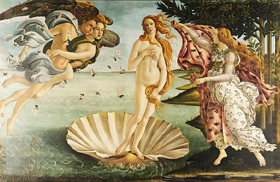 Galleria degli Uffizi di Firenze - La Nascita di Venere di Botticelli